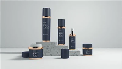 Vasetti cosmetici in plastica colorata